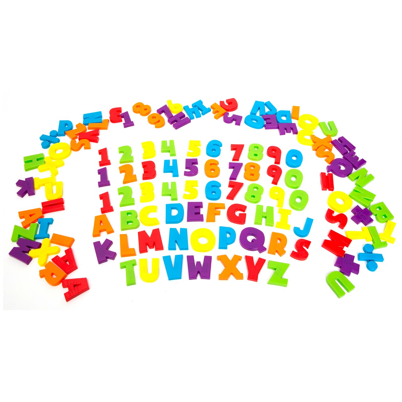 Boley: Magnetic Capital Letters & Numbers - 120pc Playset - Assorted Bright & Bold Magnet Colors, Travel Tube, ABC & Math Educational Toy, Kids Age 3+